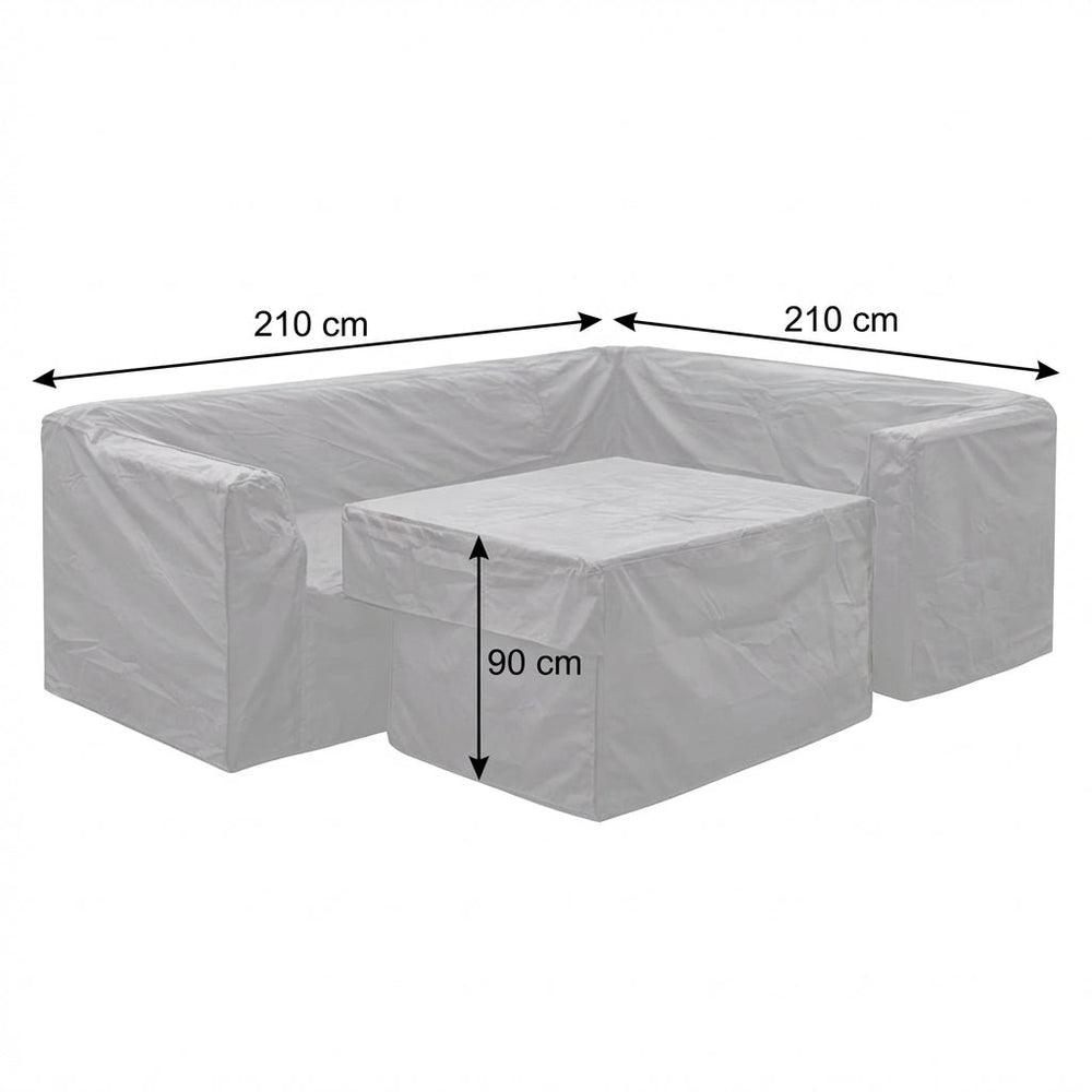 Corner Sofa Dining Set Cover – 210cm Charcoal – Durable Polyester – Outdoor Protection