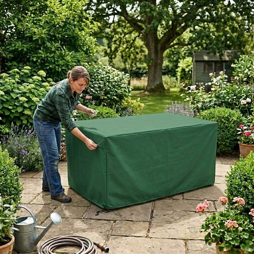 Rectangular Table Cover – 6 Seat – All Weather PVC Polyester – Outdoor Furniture Protection