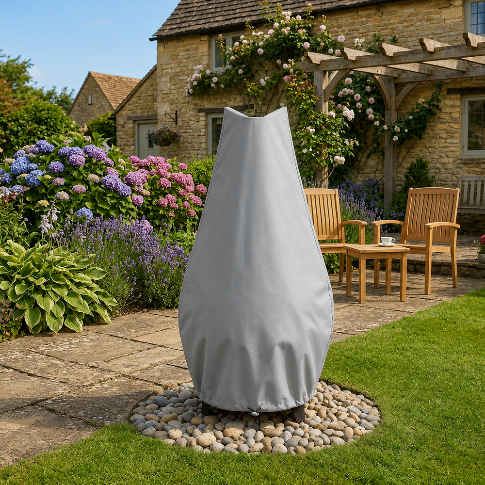 Chimenea Cover - Large Grey - Waterproof Protection - Garden Use