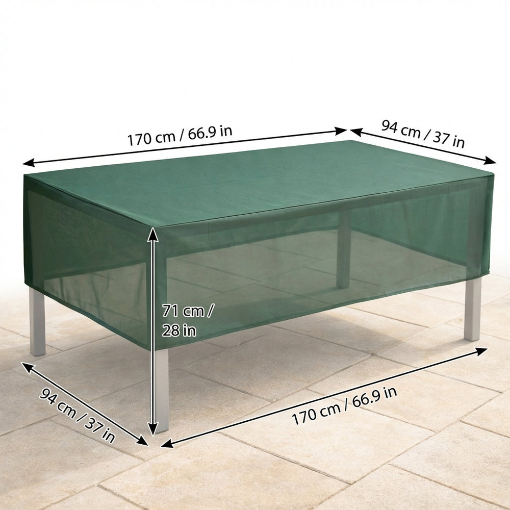 Rectangular Table Cover – 6 Seat – All Weather PVC Polyester – Outdoor Furniture Protection