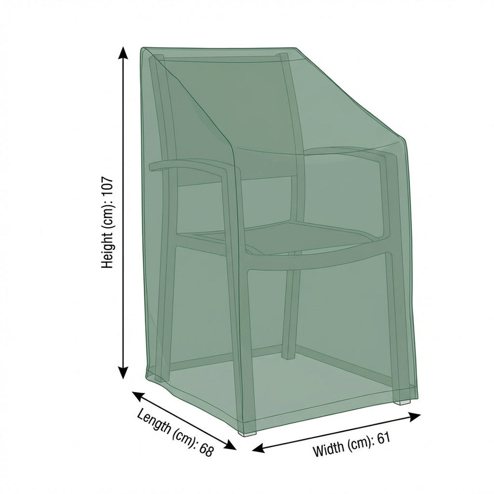Stacking Chair Cover – Green – Durable Polyester – Outdoor Protection