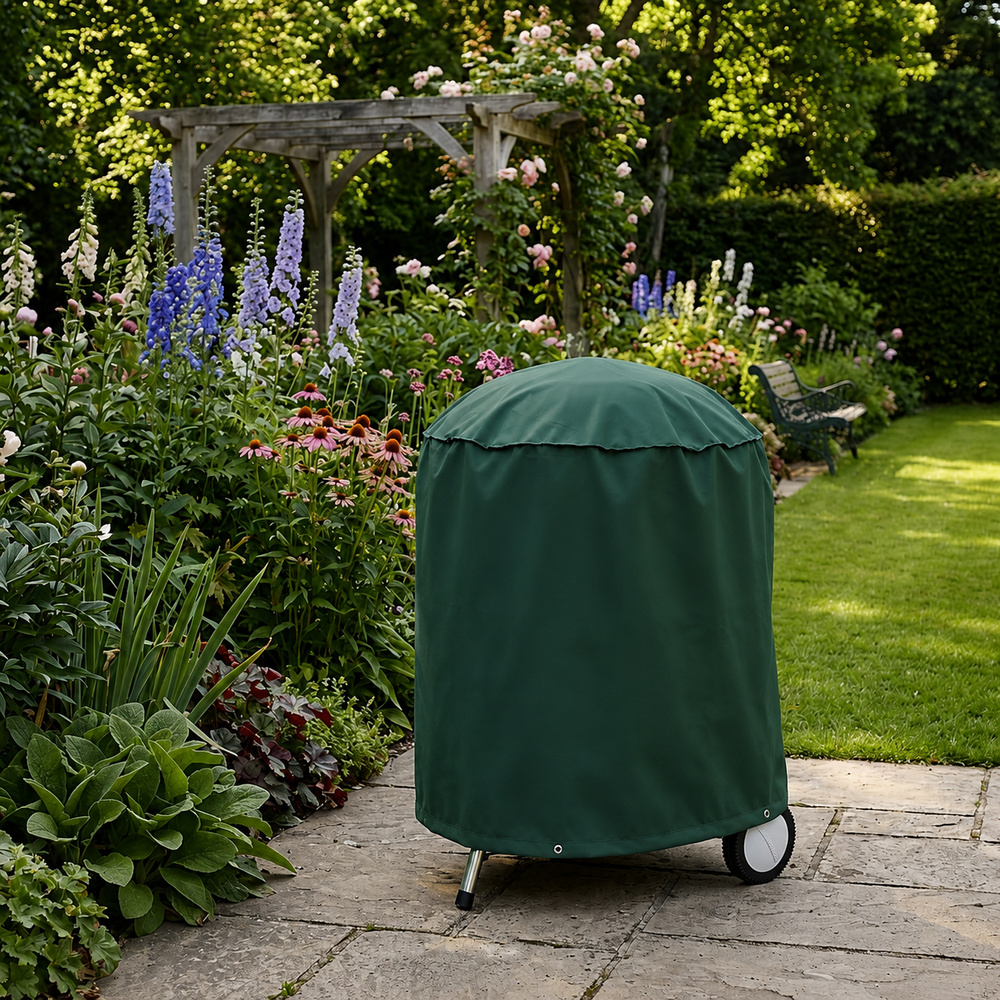 Kettle Barbecue Cover – Green – All-Weather Protection – BBQ Accessory