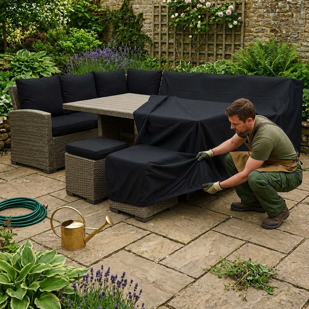Small Casual Dining Set Cover – Black – Super Tough Material – Outdoor Protection
