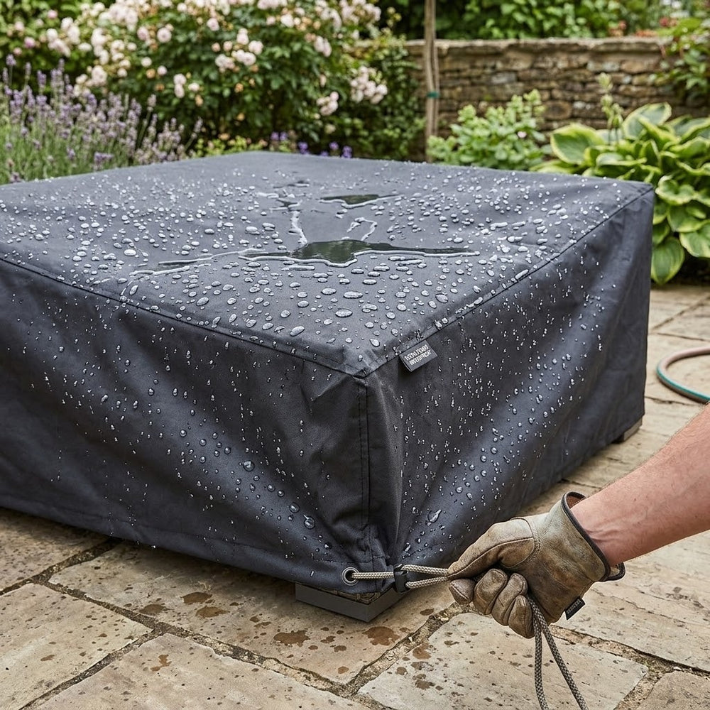 Large Corner Unit Cover – Black – Heavy Duty Protection – Garden Sofa Shield