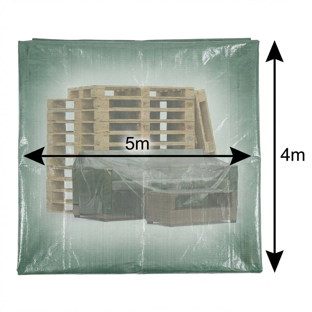 Heavy Duty Tarpaulin – 5m x 4m – Polyethylene Protection – Multi-Purpose Use