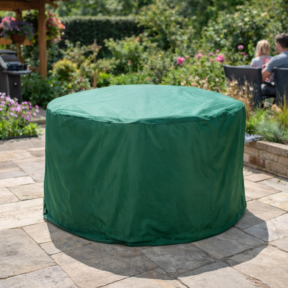 Round Furniture Set Cover – 4 Seater Green – Polyethylene Protection – Garden Use