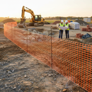 Premium Temporary Barrier Mesh Fence 1m x 25m with 10 Heavy Duty Steel Fencing Pins for Construction and Crowd Control