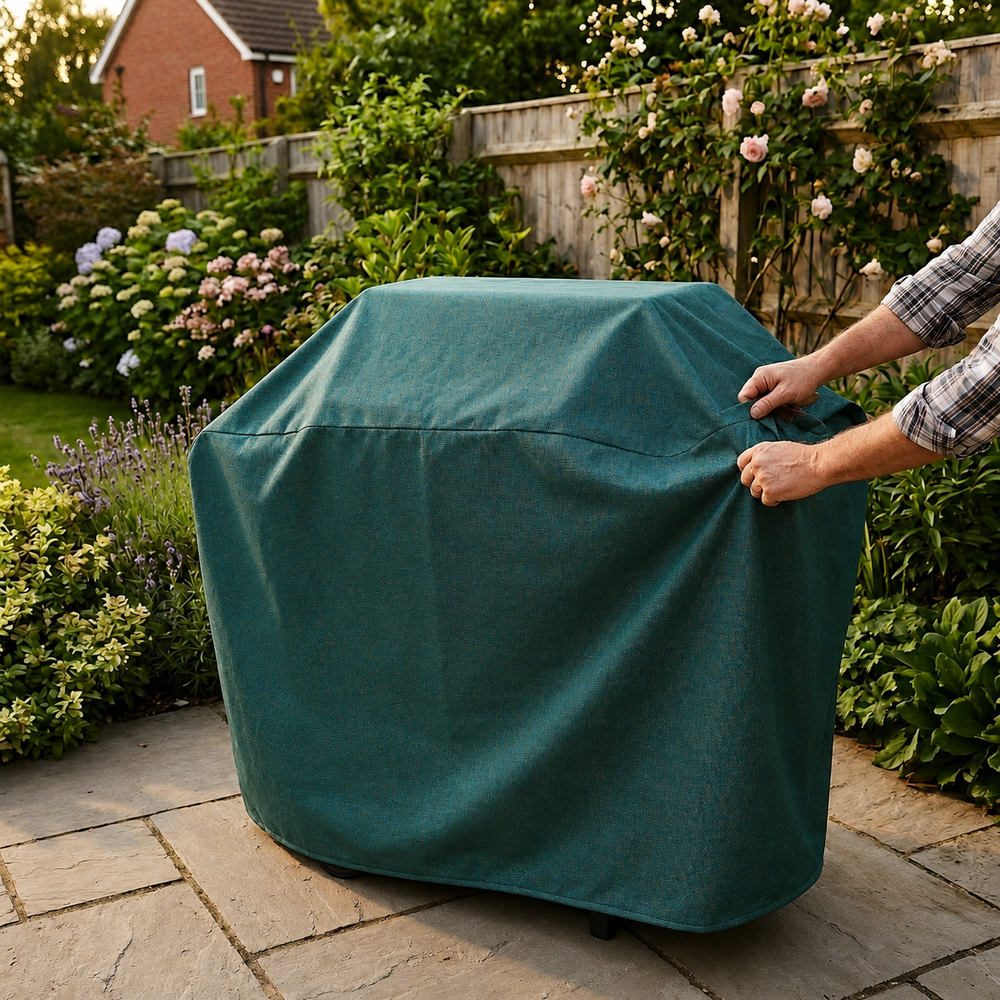 Barbecue Cover – Large Green – Super Tough Material – Outdoor Protection