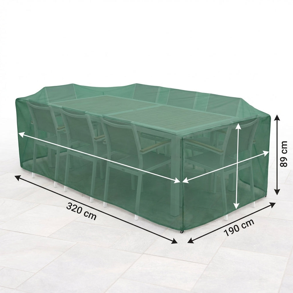 Rectangular Furniture Set Cover – 8-10 Seater Green – Heavy Duty Protection