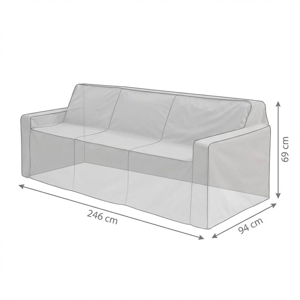 3 Seater Sofa Cover – Large 246cm – Waterproof PVC – Outdoor Furniture Protection