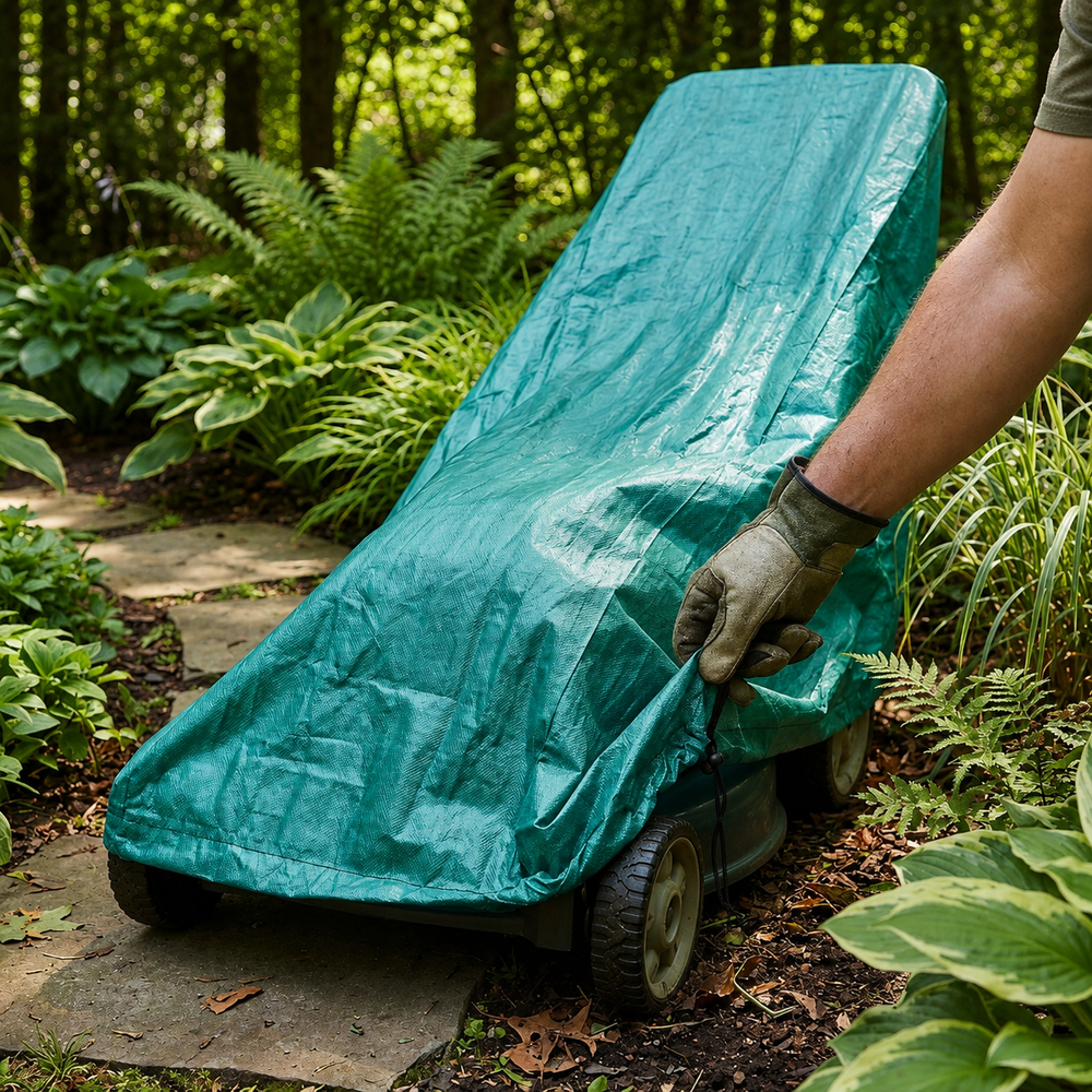 Rotary Mower Cover – 99x56x103 cm – Polyethylene UV Protection – Outdoor Equipment