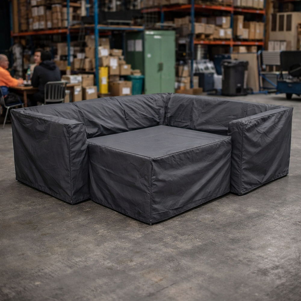 Rectangular Corner Sofa Dining Set Cover – 300cm Charcoal – Durable Polyester – Outdoor Protection