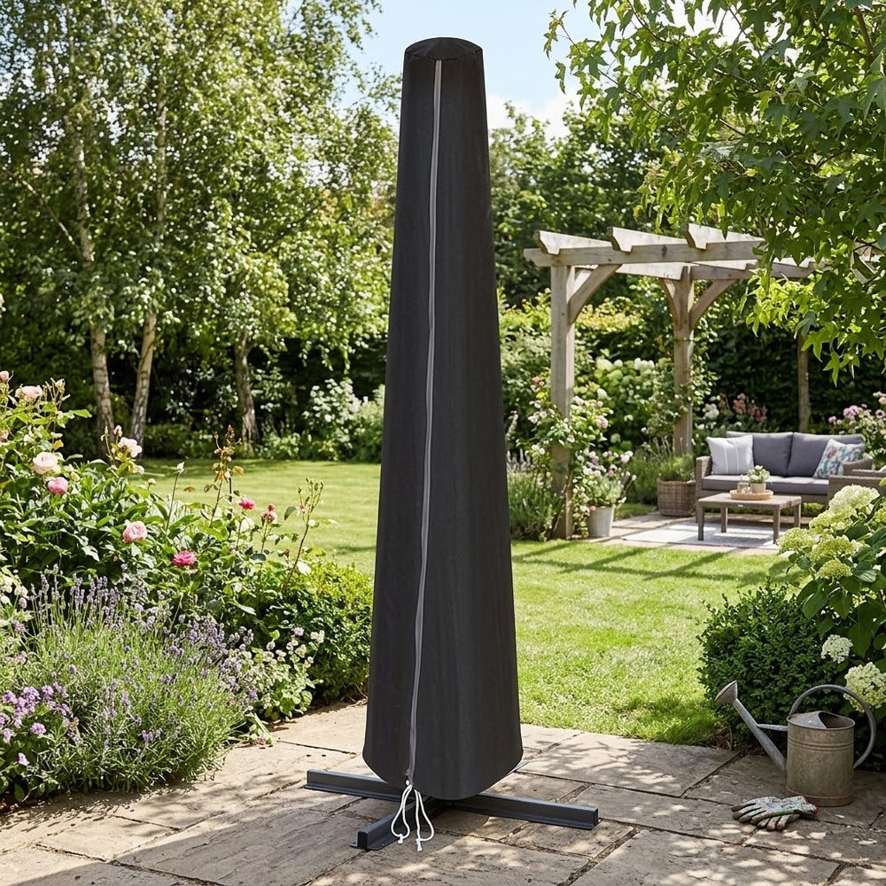 Heavy Duty Cantilever Parasol Cover – Black – Cross Laminated – Outdoor Protection