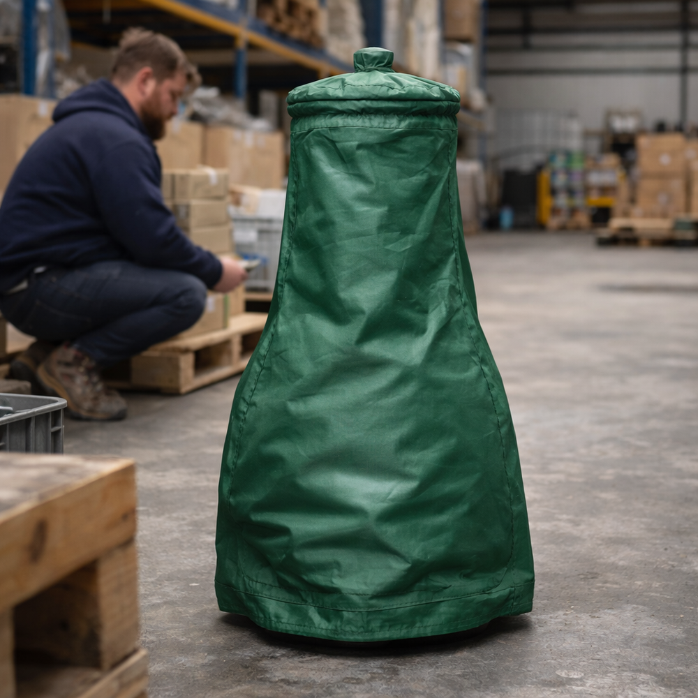Medium Chimenea Cover – Green – Heavy Duty Polyethylene – Outdoor Protection