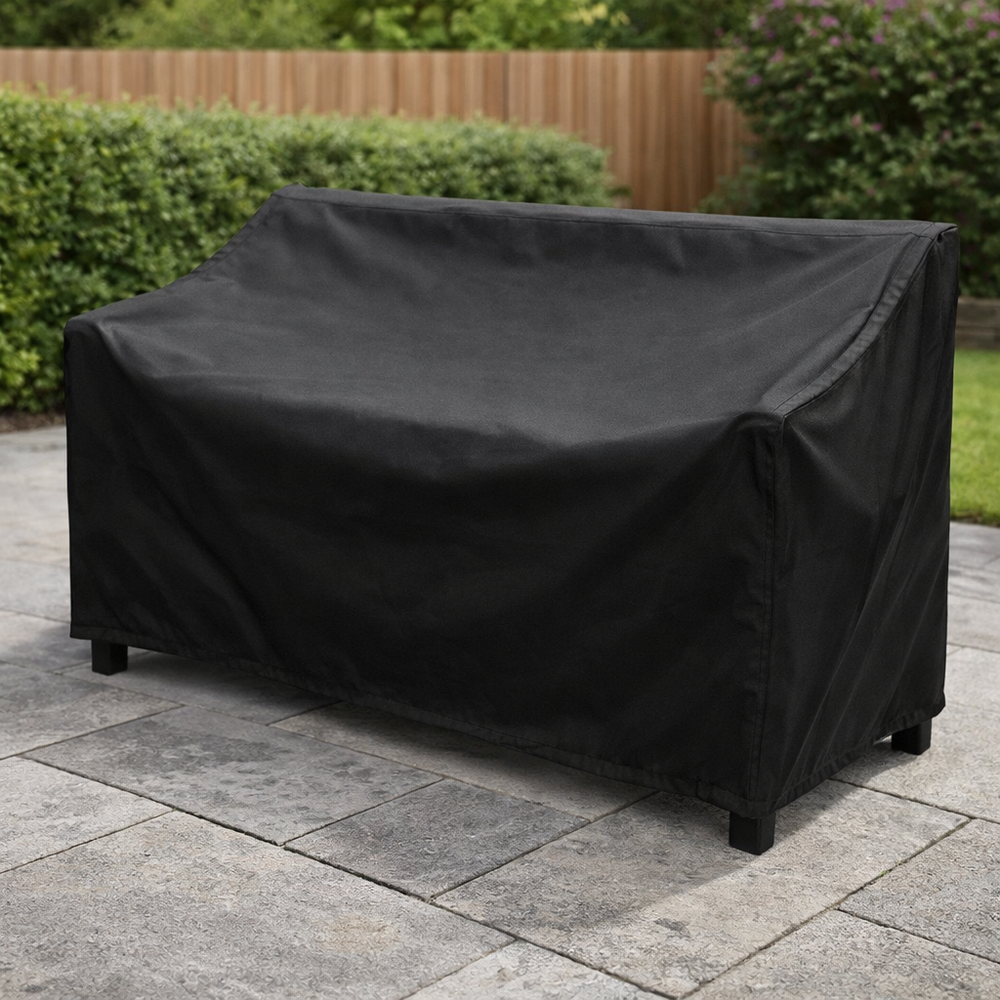 Bench Cover – 3-4 Seater – Black – Heavy Duty Outdoor Protection