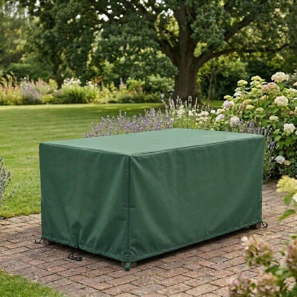Heavy Duty 4 Seater Rectangular Table Cover – Green – Polyethylene – Outdoor Protection