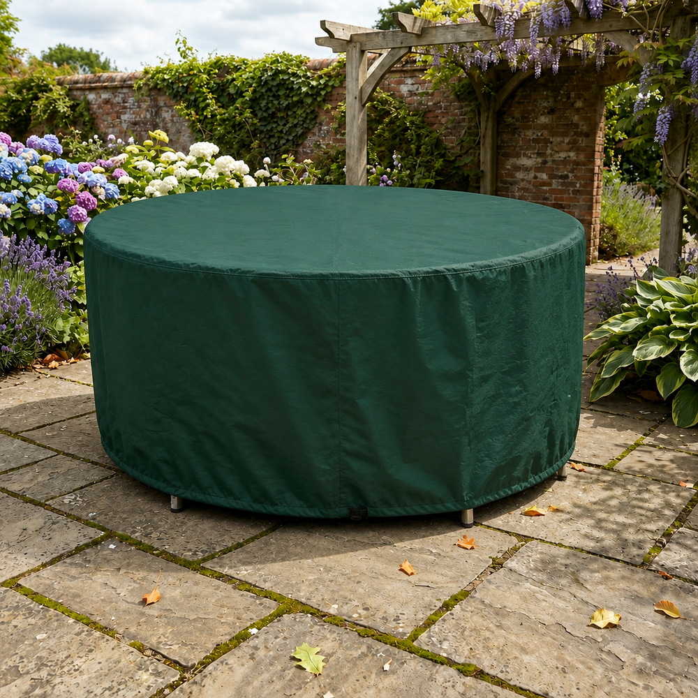 Circular Patio Set Cover – 90cm High – Green – All-Weather Protection