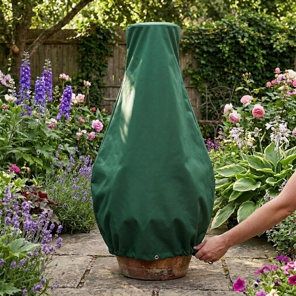 Large Chimenea Cover – Green – Heavy Duty Waterproof – Outdoor Protection
