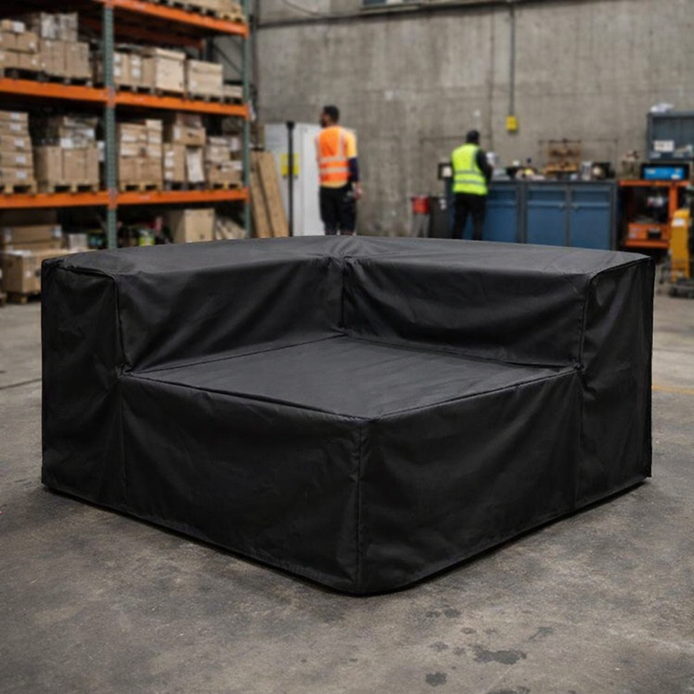 Large Corner Unit Cover – Black – Heavy Duty Protection – Garden Sofa Shield