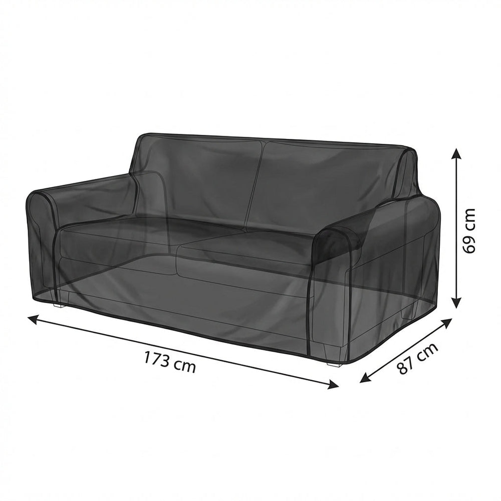 Heavy Duty Sofa Cover – 2-3 Seater – Black – Outdoor Furniture Protection