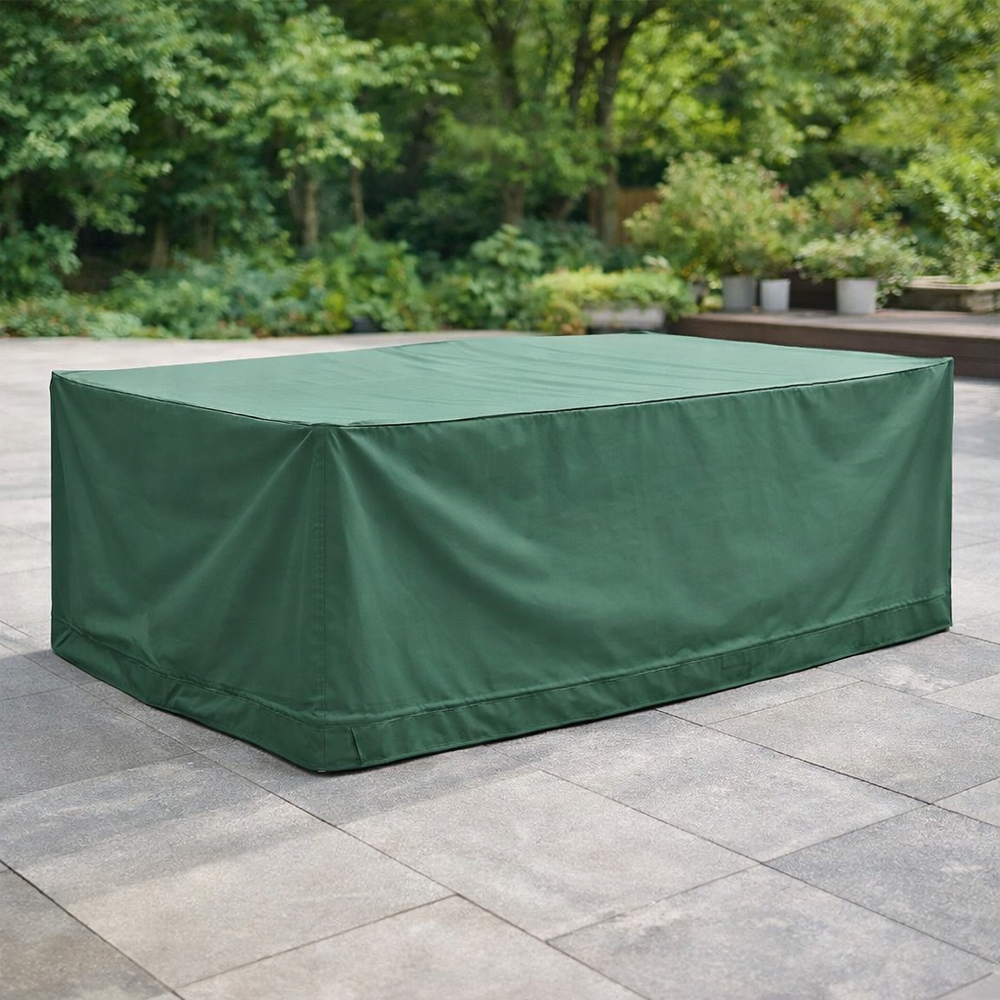 Rectangular Patio Set Cover – 8 Seat Green – Durable Polyester – Outdoor Protection