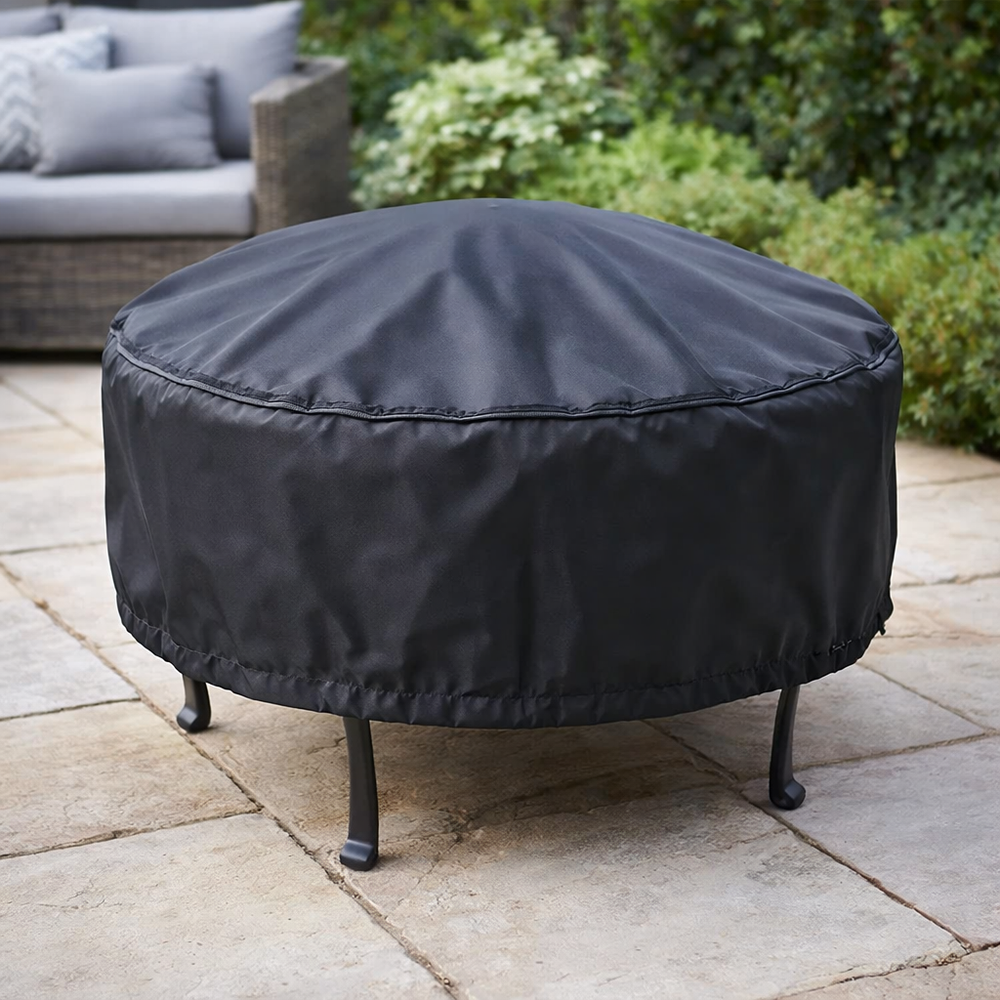 Large Firepit Cover – Black – Super Tough Waterproof Protection