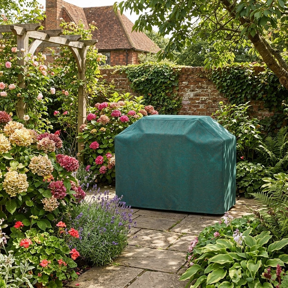 Barbecue Cover – Large Green – Super Tough Material – Outdoor Protection