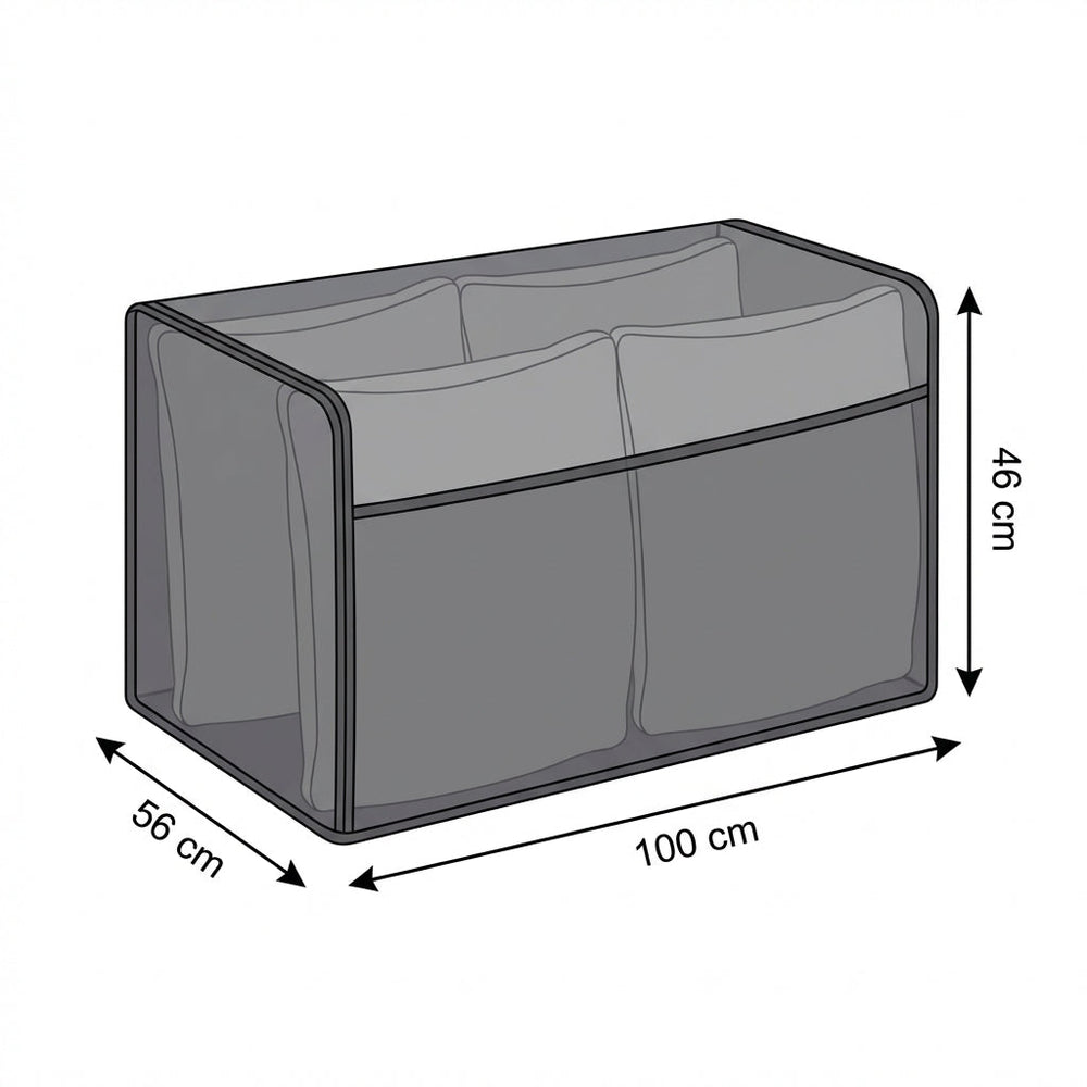 Cushion Storage Bag – Charcoal – Durable Polyester – Outdoor Protection