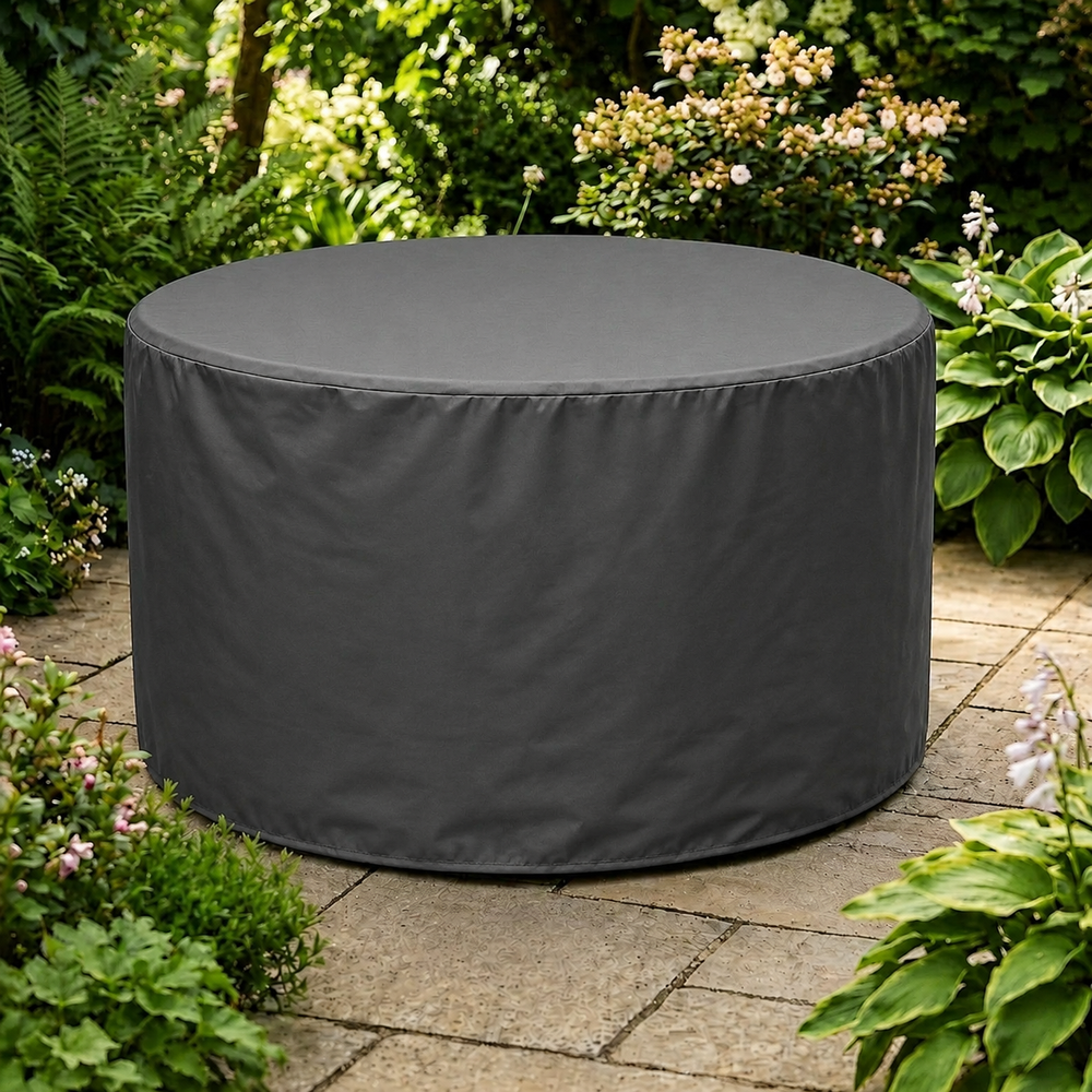 Circular Table Cover – Medium Charcoal – Polyester – Outdoor Protection