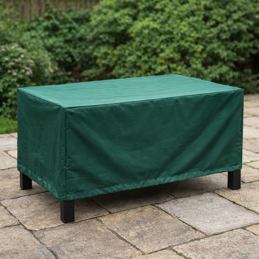 Heavy Duty 4 Seater Rectangular Table Cover – Green – Polyethylene – Outdoor Protection