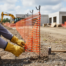 Premium Mild Steel Fencing Pins with Lamp Hook - Pack of 10, 8mm Diameter, 1250mm Height for Temporary Fencing Solutions