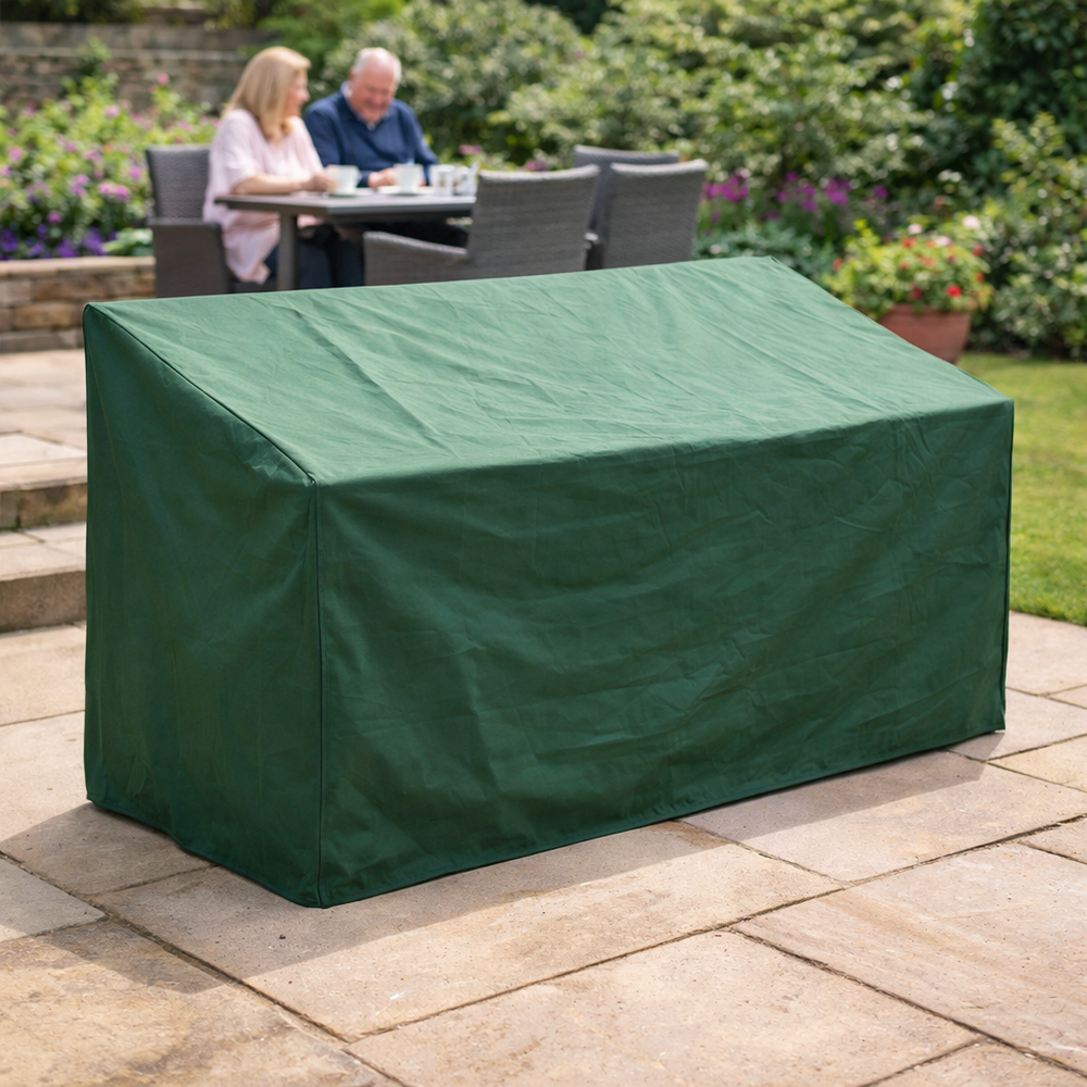 Bench Cover – Large Green – Polyester Weather Protection – Outdoor Furniture