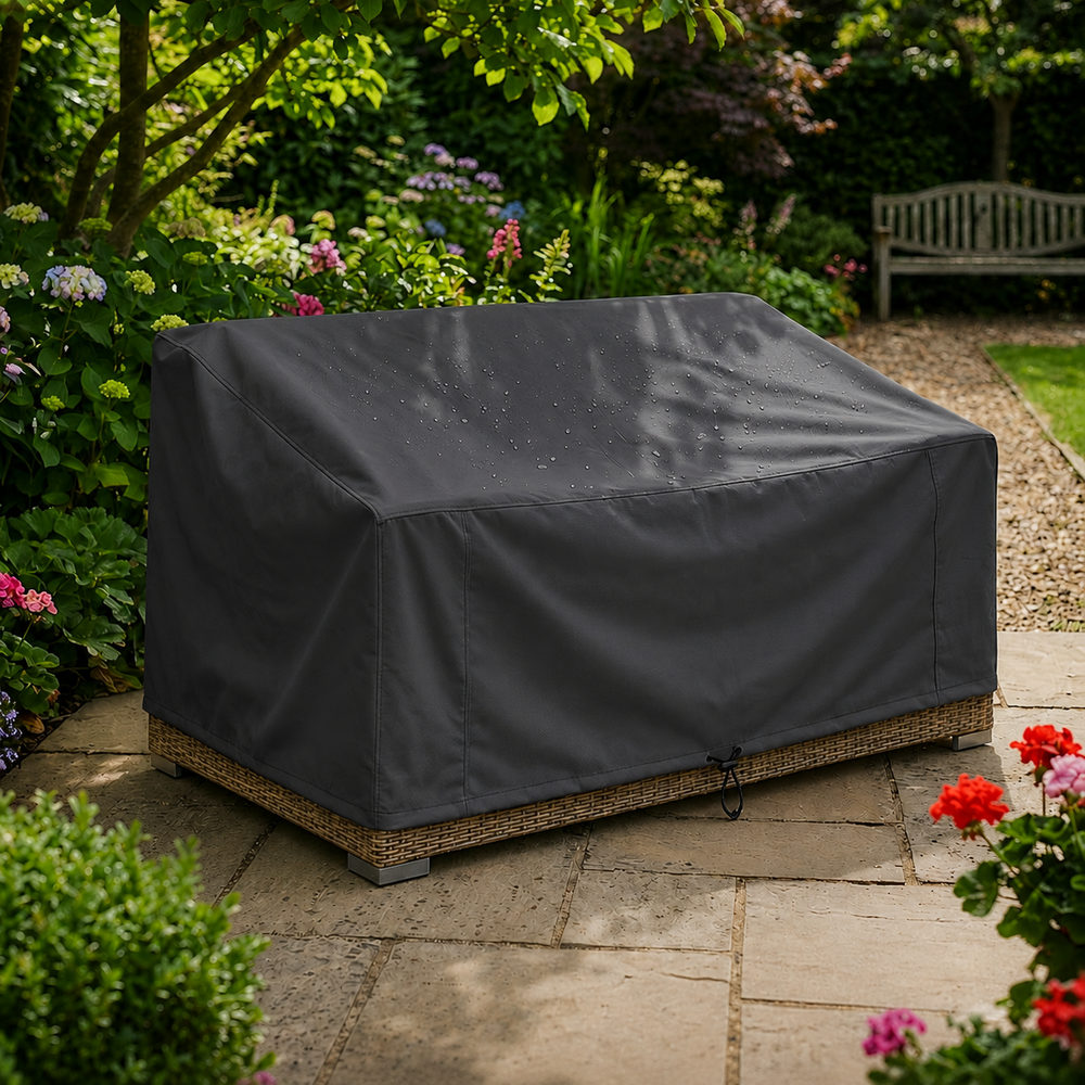 2 Seater Sofa Cover – Small Charcoal – Durable Polyester – Outdoor Protection