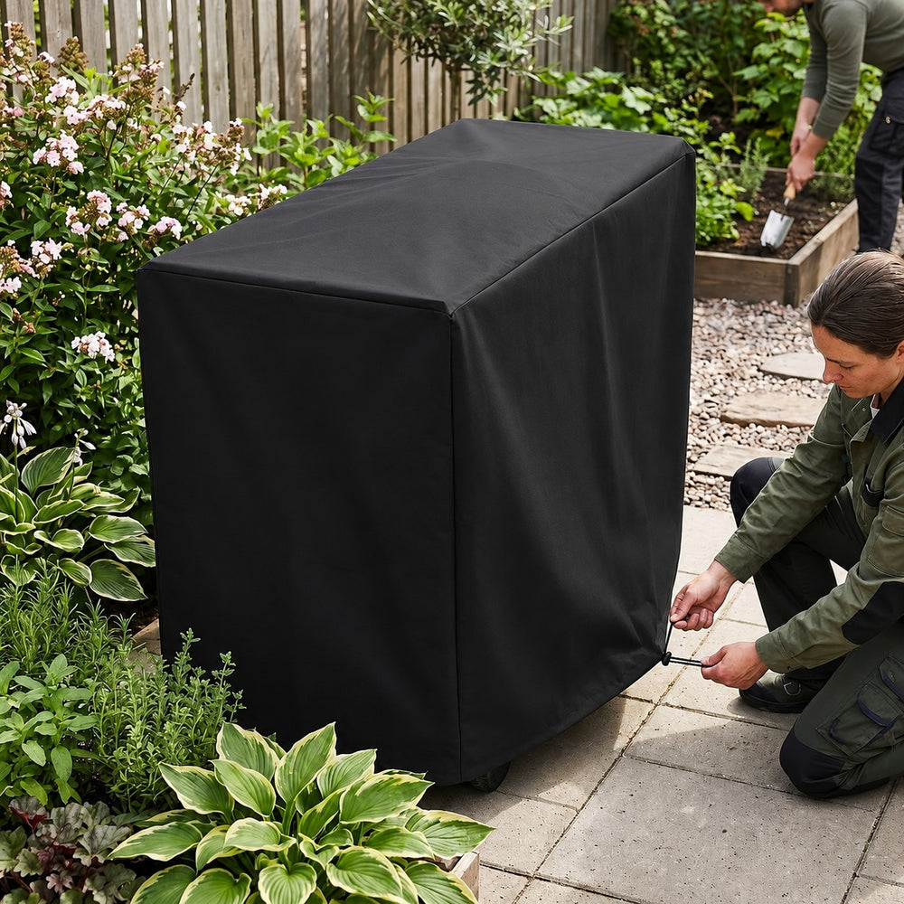 Large Flatbed Barbecue Cover – Black – Super Tough Waterproof – Outdoor Protection