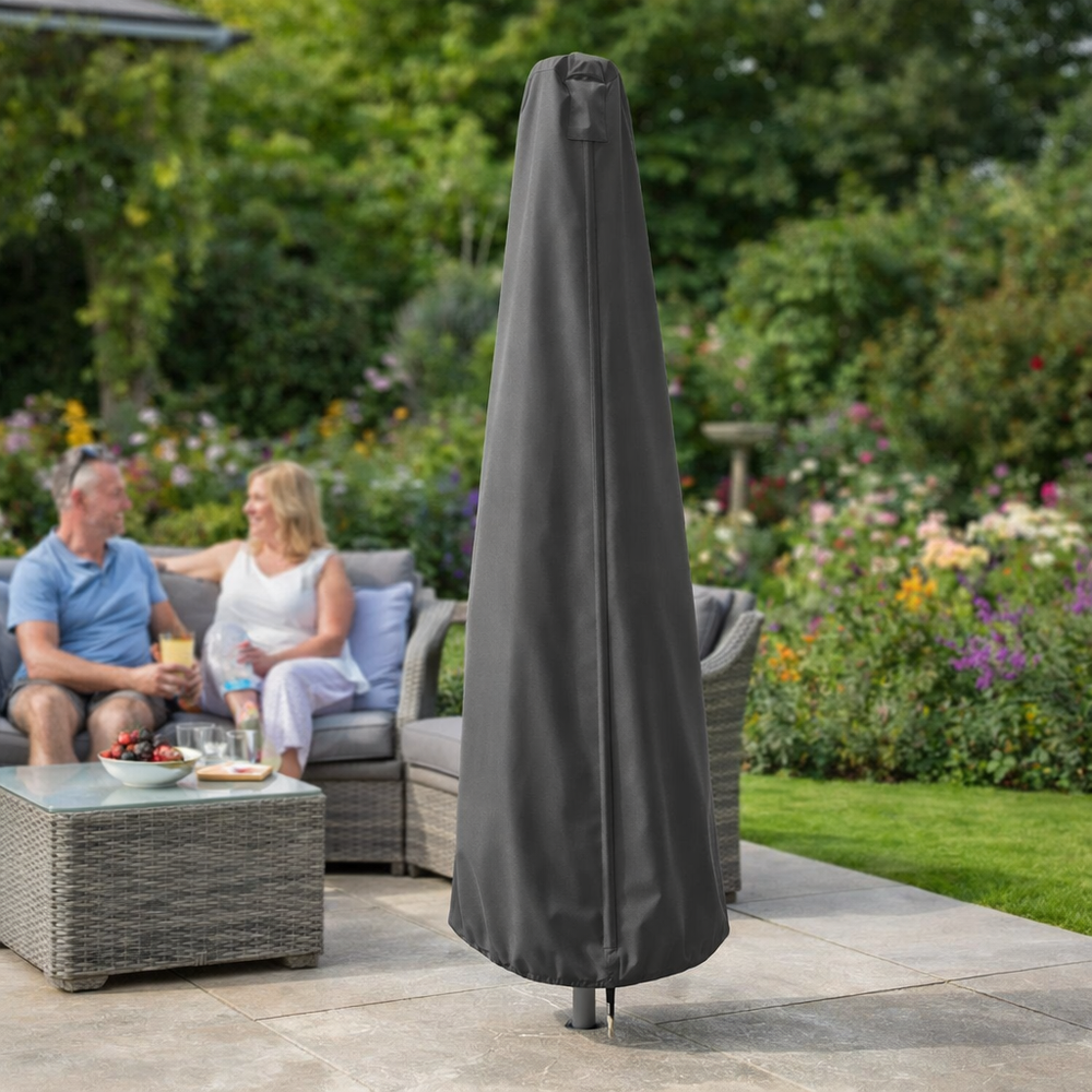 Premium Parasol Cover – Small Charcoal – Waterproof Polyester – Outdoor Protection