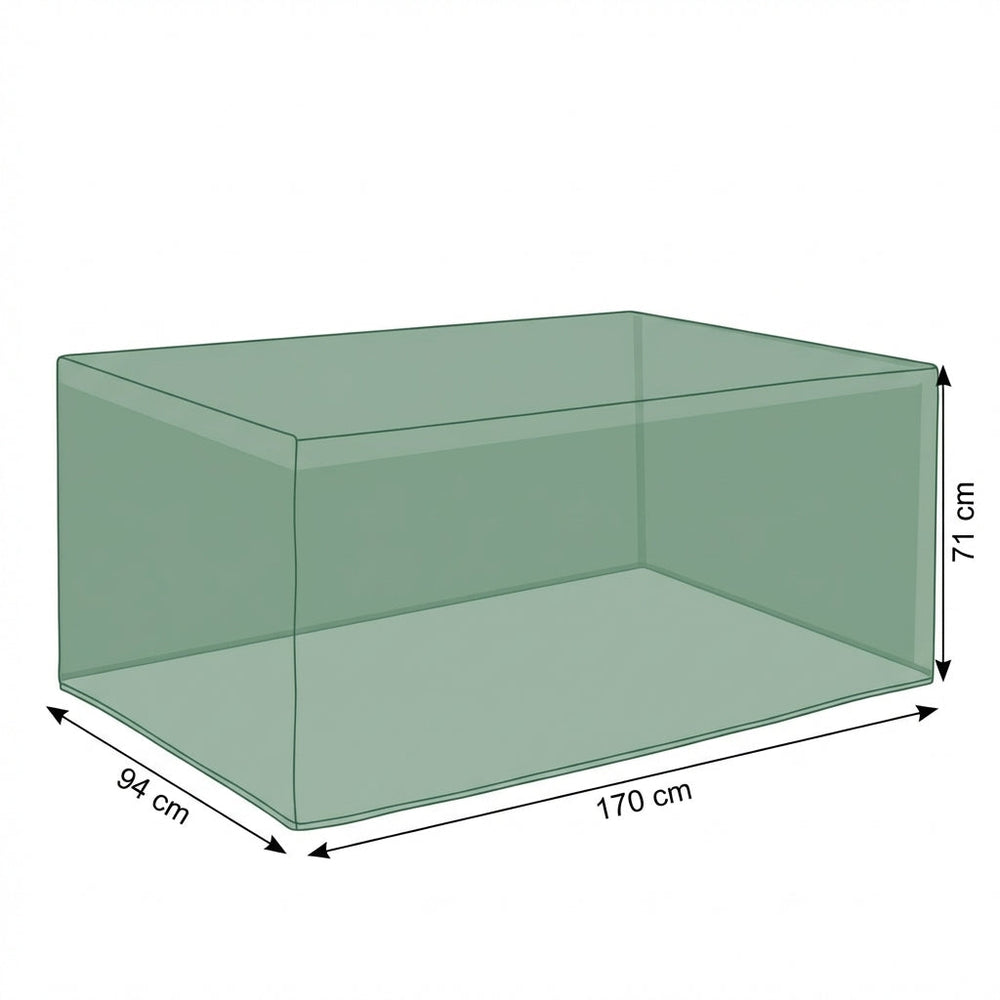 Rectangular Table Cover – 6 Seat Green – Durable Polyester – Outdoor Protection