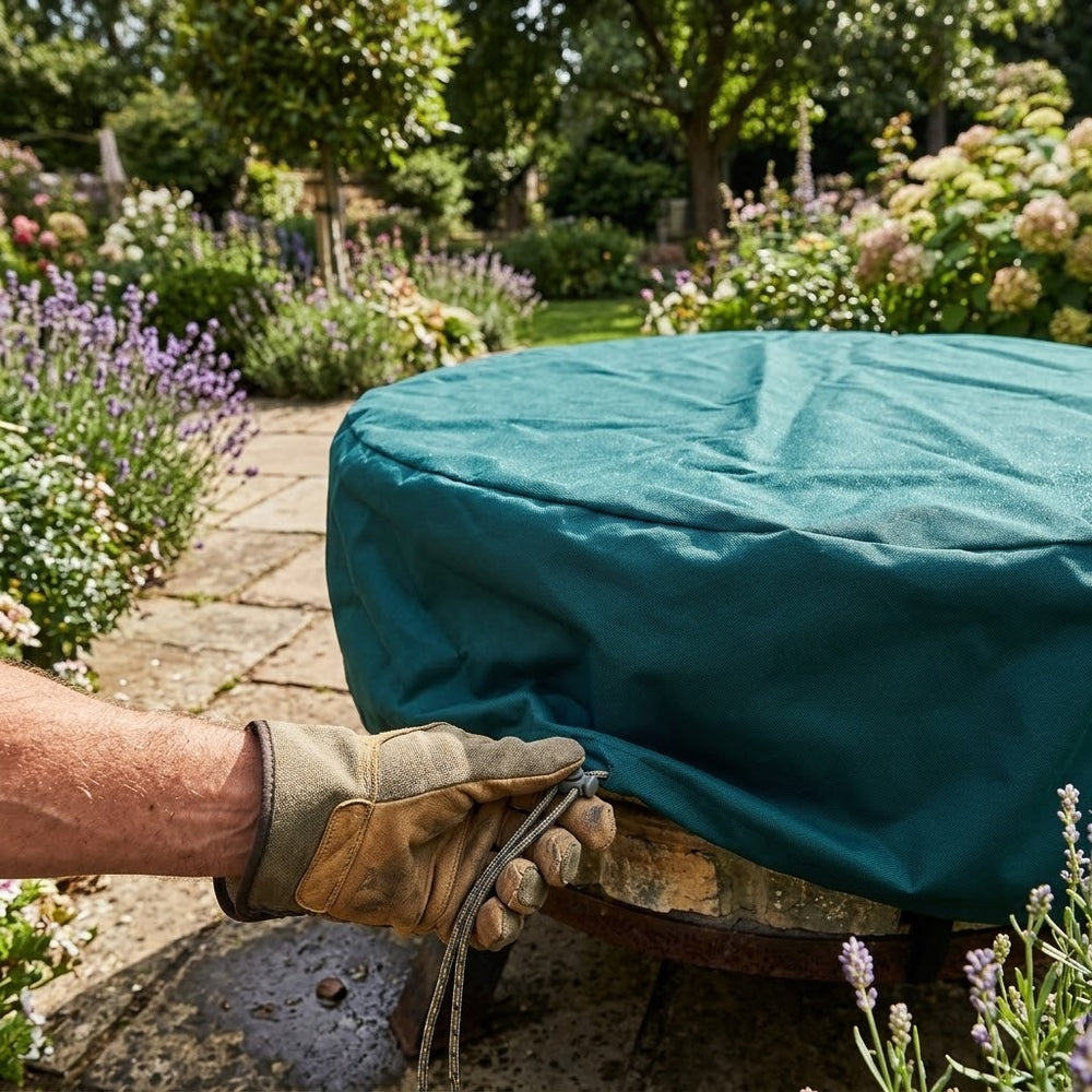 Firepit Cover – Large Green – Super Tough Waterproof – Outdoor Protection