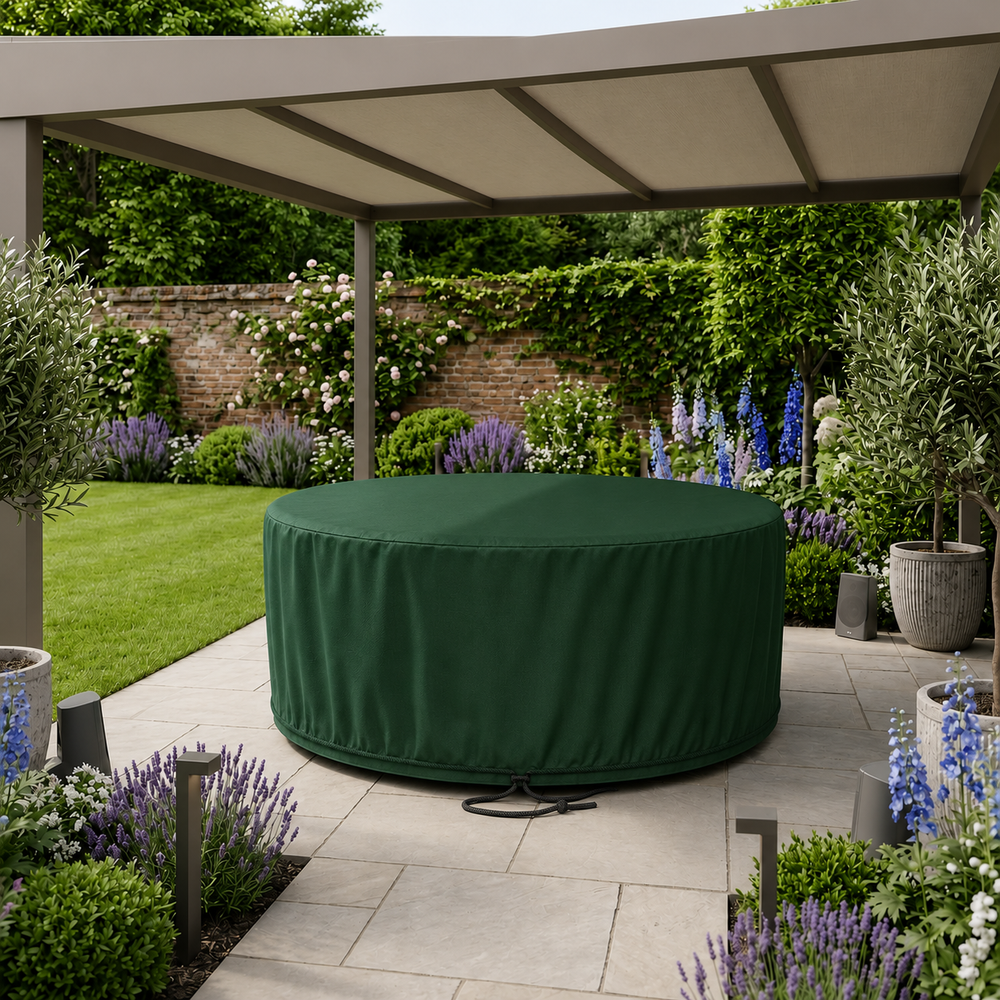 Circular Patio Set Cover – 90cm High – PVC Backed Polyester – Outdoor Protection