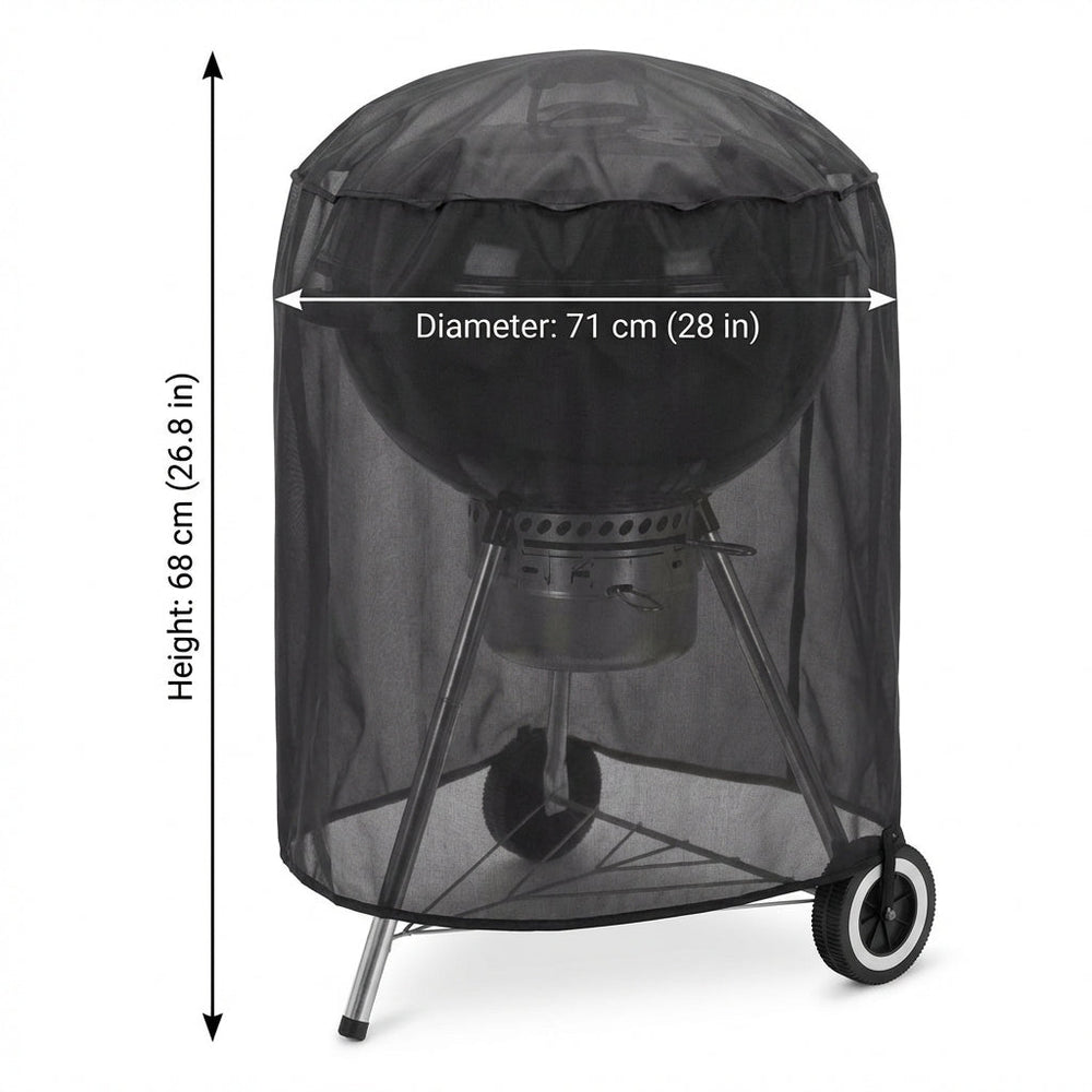 Kettle Barbecue Cover – Black – All-Weather Protection – Outdoor BBQ Cover