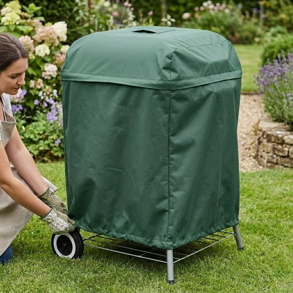Square Barbecue Cover – 68cm Green – Super Tough Weather Protection