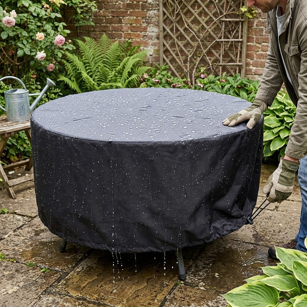 Round Table Cover – 4-6 Seater – Heavy Duty Waterproof – Outdoor Protection