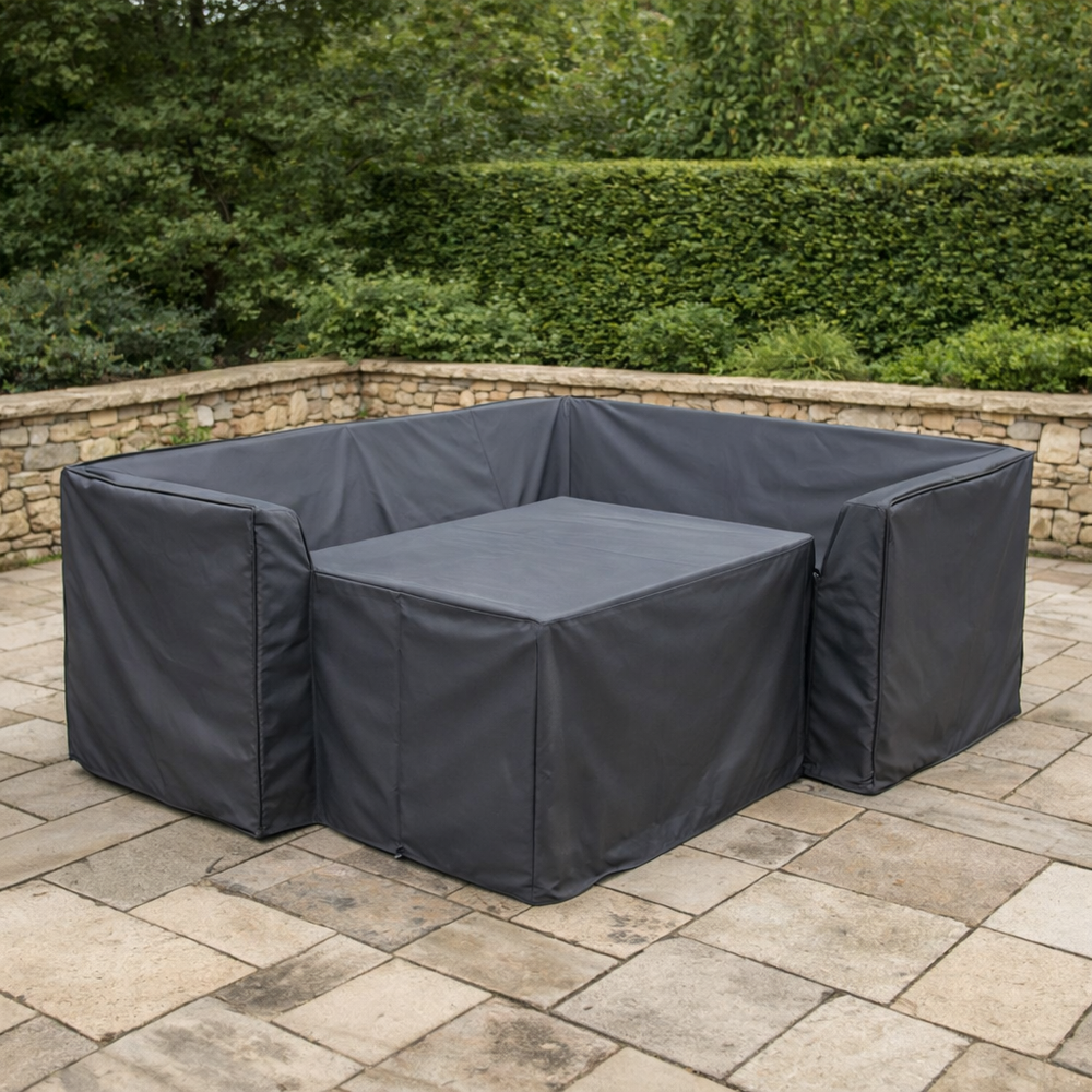 Rectangular Corner Sofa Dining Set Cover – 200cm Charcoal – Heavy Duty Protection