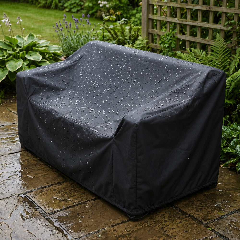 Small Sofa Cover – Black – Super Tough Waterproof – Outdoor Protection