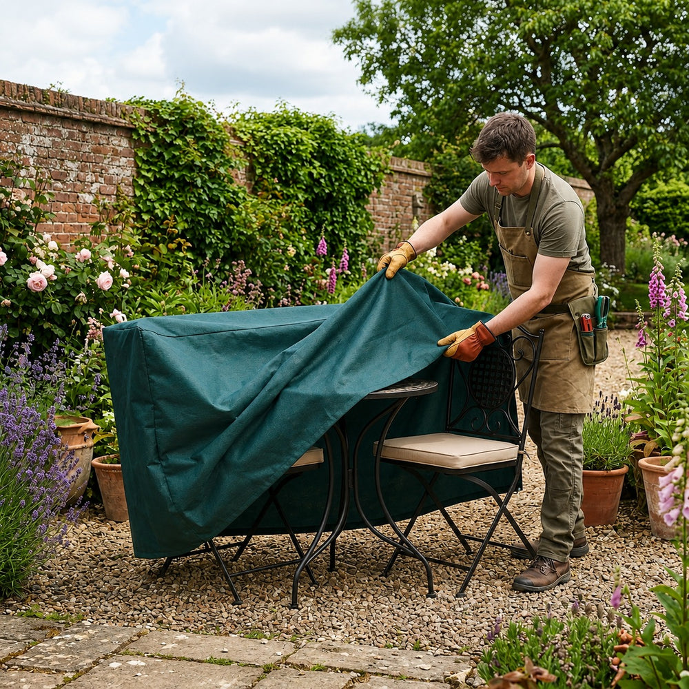 Small Bistro Set Cover – Green – Super Tough Material – Garden Furniture Protection