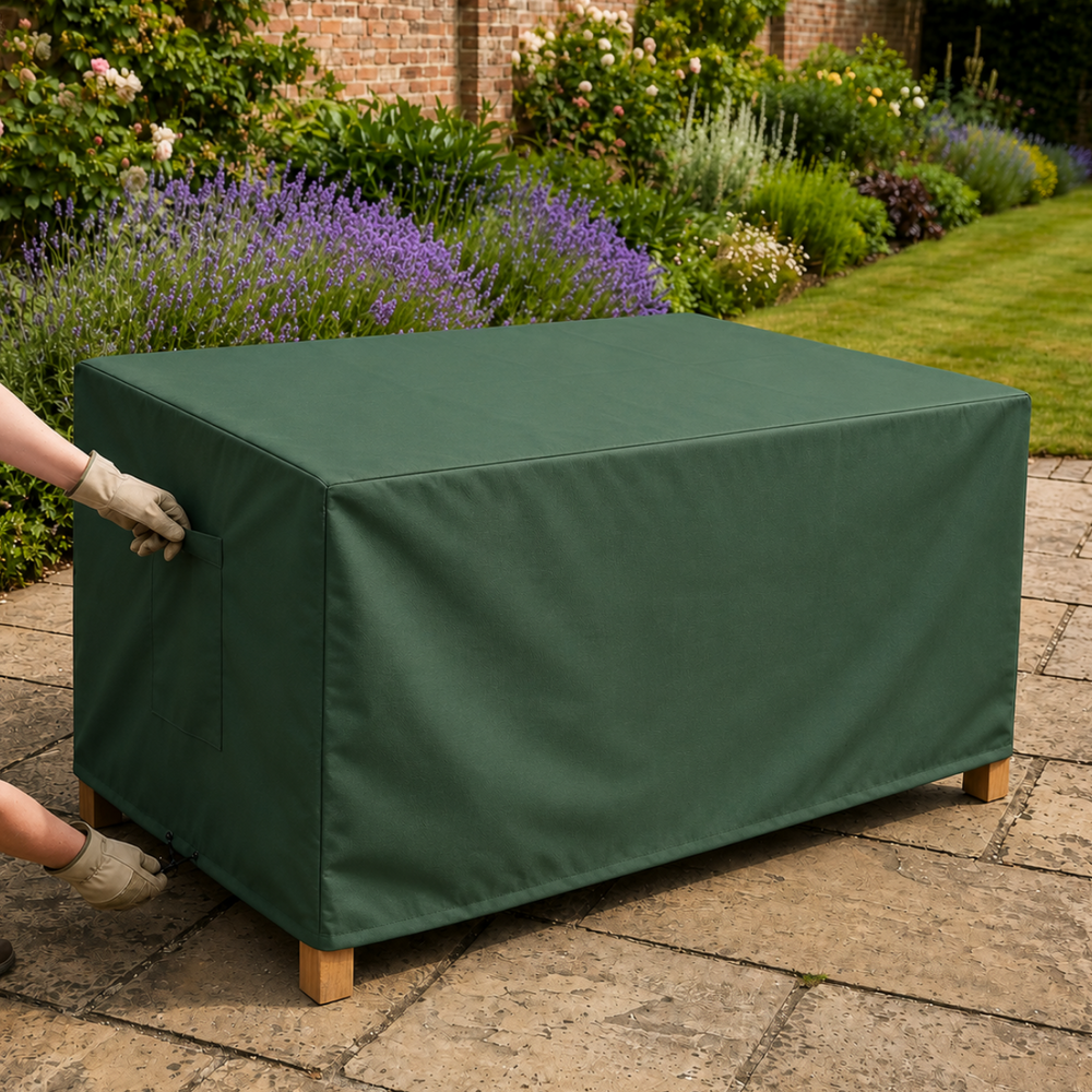 Rectangular Table Cover – 8 Seat Green – Heavy Duty Polyester – Outdoor Protection