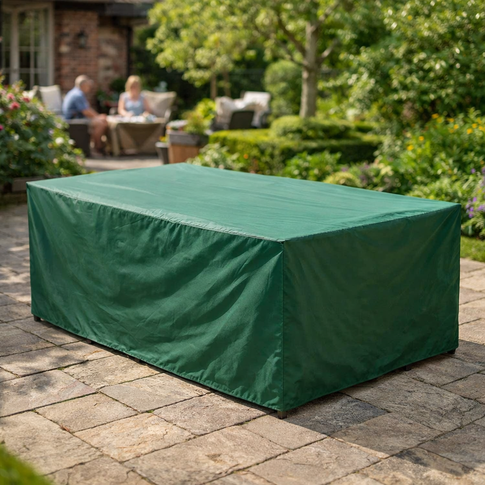 Heavy Duty 8 Seater Rectangular Furniture Cover – Green – Waterproof Outdoor Protection