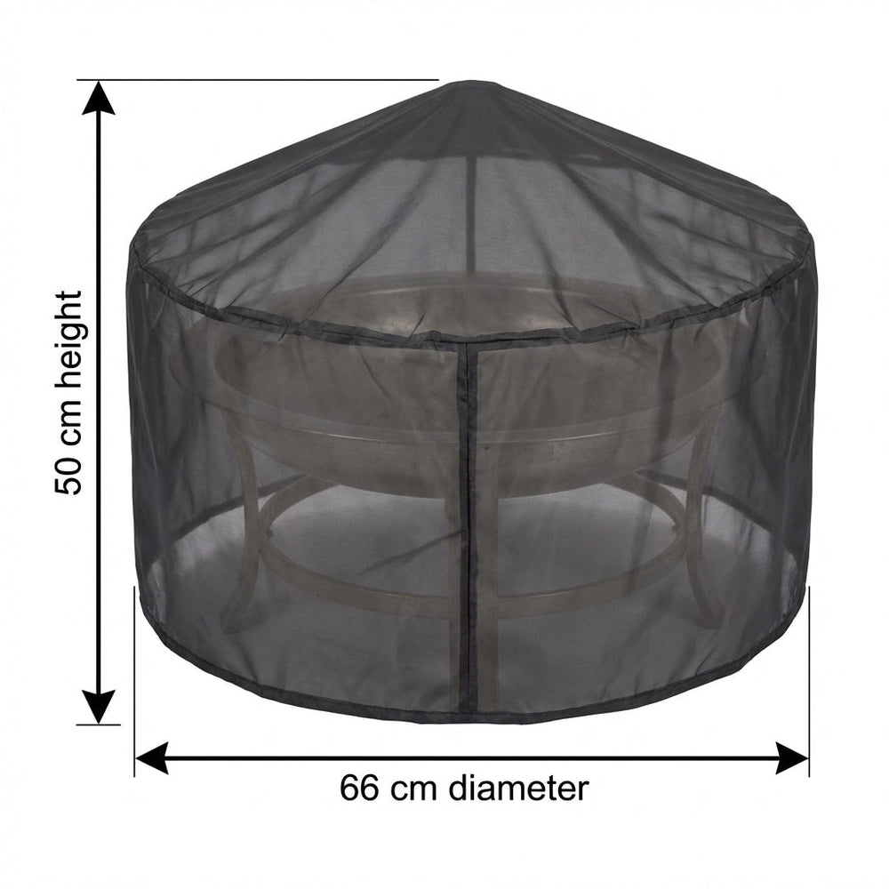 Small Round Fire Pit Cover – Black – Waterproof & UV Protected – Outdoor Protection