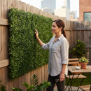 Premium Artificial Boxwood Hedge Panel 50cm x 50cm - Maintenance Free Green Wall for Indoor and Outdoor Privacy