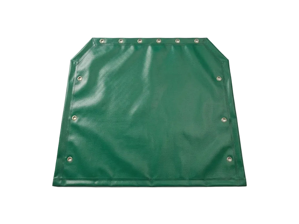 PVC Endwall/Door - 3.6x4.8m Green - Strong PVC - Portable Garage