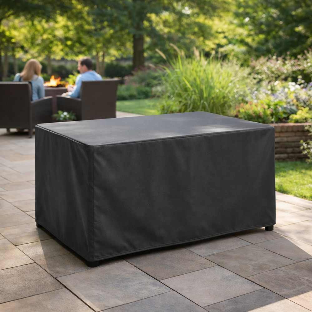 Rectangular Table Cover – Small Charcoal – Durable Polyester – Outdoor Protection